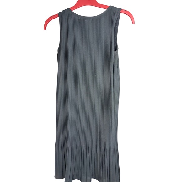 Design 365 Womens Black Micro Pleated Sleeveless Shift Dress XS Party Cocktail - Picture 5 of 6